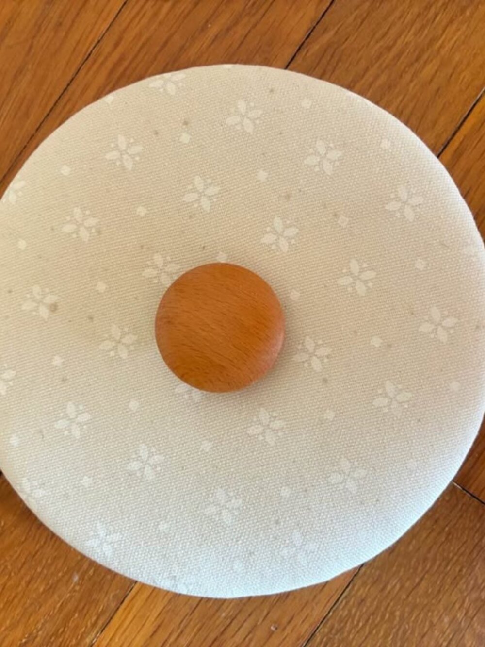 Longaberger Wooden Lid - Fabric Covered 6.5 inches